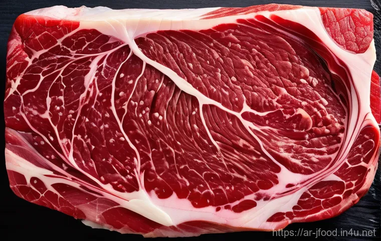와규와 스테이크 차이 - **The Art of Wagyu Marbling, Close-Up Perfection**
    A high-resolution, professional studio photog...